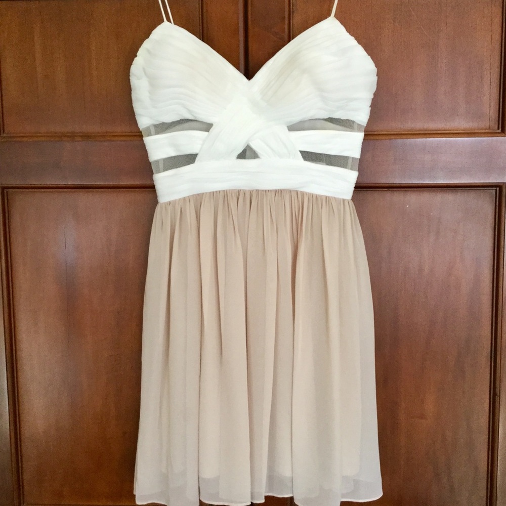 Nude + White Dress